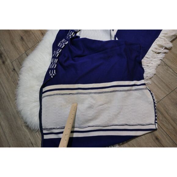 VINTAGE King of the Ponchos Country Place Women Zipper Poncho Cape Fringe Sz 12 - Picture 13 of 16